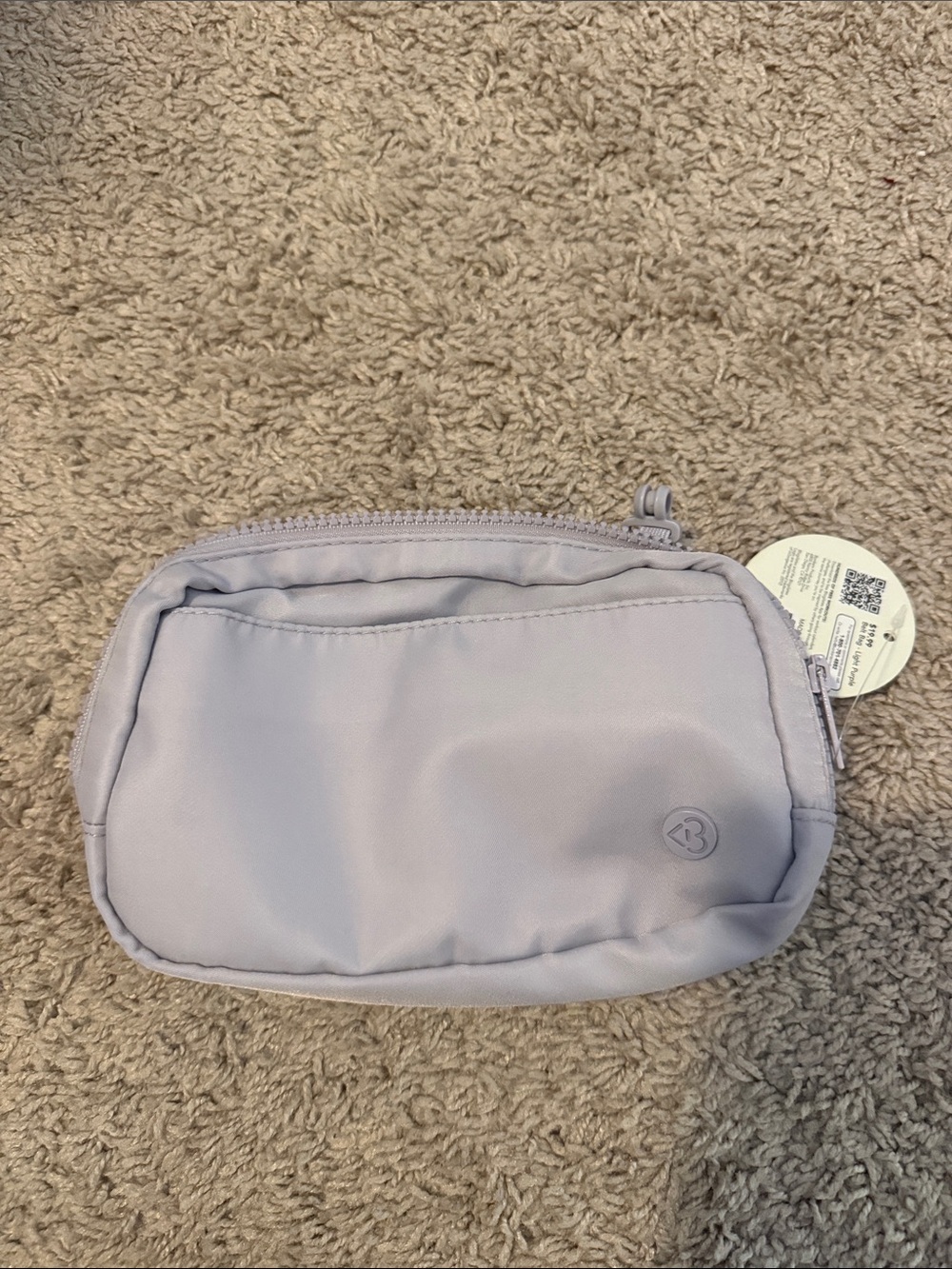 Light Lavender Cosmetic Pouch with Front Pocket